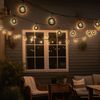 LED Solar Lichterkette, 24x Kugel, Flammen-Effekt, L 200 cm Bild 3