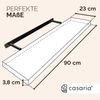 Casaria Wandregal mit Halterung, MDF, Weiß / Matt, 90 x 23 x 3,8cm Bild 3