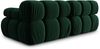 Micadoni Modulares Sofa Bellis 2-Sitzer Samt Bluvel Flaschengrün Bild 4
