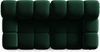 Micadoni Modulares Sofa Bellis 2-Sitzer Samt Bluvel Flaschengrün Bild 3