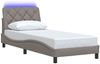 vidaXL Bettgestell mit LED ohne Matratze Taupe 90x200 cm Stoff 3310647 Bild 3