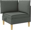 vidaXL Wohnzimmergarnitur mit Kissen 5 pcs Dunkelgrau Stoff 3413681 Bild 4