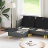 vidaXL Wohnzimmergarnitur mit Kissen 5 pcs Dunkelgrau Stoff 3413681 Bild 3