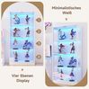 Flieks LED Vitrinenschrank 80×35×170 cm, Glasvitrine modern Weiß, Sammlungsvitrine mit App-Steuerung, 4 Ebenen, Push-to-Open Türen Bild 4