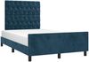 Einzelbettgestell Design für Erwachsene ohne Matratze Dunkelblau 120x190 cm Samt d4370e Bild 4