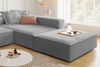 KAWOLA Sofa CARMO Ecksofa Stoff grau mit Hocker Recamiere rechts 68 x 191 x 306 cm Bild 2