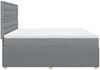 vidaXL Boxspringbett mit Matratze Hellgrau 180x200 cm Stoff 3292149 Bild 5