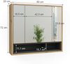 Badspiegelschrank Beatrice Artisan Eiche/Anthrazit 80 x 72 cm Vicco Bild 3