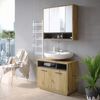 Badspiegelschrank Beatrice Artisan Eiche/Anthrazit 80 x 72 cm Vicco Bild 4