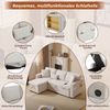 Ecksofa Bett Beige aus Flanell, ausziehbar mit Regal & USB-Anschluss, 214x131x87 cm Bild 5