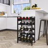 Bambus-Weinregal 20 Flaschen Halter 5-stöckiges Lagerregal Küche Speisekammer Bild 2