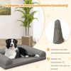 Orthopädisches Hundebett für mittelgroße Hunde Hundecouch mit eierförmiger Kistenschaum Grau Bild 3