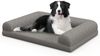 Orthopädisches Hundebett für mittelgroße Hunde Hundecouch mit eierförmiger Kistenschaum Grau Bild 1
