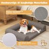 Orthopädisches Hundebett für mittelgroße Hunde Hundecouch mit eierförmiger Kistenschaum Grau Bild 4