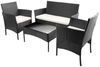 Furnify Gartenlounge-Set STEINHOF 4-teilig Gartenmöbel Set mit Sofa, 2 Sesseln & Glastisch, (Set, 4-tlg, Sofa, 2x Sessel, 1x Tisch, Sitzkissen), Mit Sitzkissen inklusive Bild 3