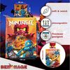 BERONAGE Kinderbettwäsche LEGO Ninjago Rise of the Ninjas Bettwäsche Linon/Renforcé, Baumwolle, 2 teilig, 135x200 + 80x80 cm Bild 2