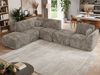 Wohnlandschaft modular NOARA 6M L, Eckcouch mit Wellenfederung, freistehendes Ecksofa, Modernes Design - Hellbraun Cord - Links Bild 5