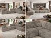 Wohnlandschaft modular NOARA 6M L, Eckcouch mit Wellenfederung, freistehendes Ecksofa, Modernes Design - Hellbraun Cord - Links Bild 2
