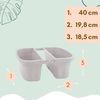 GarPet Blumenkasten 2er Set Blumen Kasten Beidseitig Balkon Geländer Halterung Weiß 40 cm Bild 2
