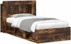 vidaXL Bettgestell mit Stauraum Geräucherte Eiche 90x200 cm 3433459 Bild 2