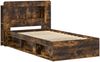 vidaXL Bettgestell mit Stauraum Geräucherte Eiche 90x200 cm 3433459 Bild 3