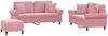 vidaXL 3-tlg. Sofagarnitur mit Kissen Rosa Samt 3202243 Bild 2