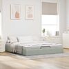 vidaXL Ottoman-Bett ohne Matratze Hellgrau 200x200 cm Samt 3310985 Bild 3