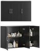 SoBuy Hängeschrank FRG231, Wandschrank Badezimmerschrank Küchenschrank Badschrank mit 2/3 Türen, mit verstellbaren Ablagen, 30 x 60 x 60/90cm Bild 1
