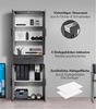 mokebo® Mehrzweckschrank Set 2-teilig 'Die Allzweckwaffe', Schrank-Set mit Mehrzweckschrank & Besenschrank in Anthrazit BZW. Grau, Schwarz, auch als Moderne Wohnwand Bild 4