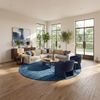 Gabbeh Teppich - Softy - Uni 150 x 150 cm - blau - rund Bild 2