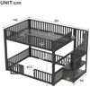 Flieks Etagenbett, Metallbett Kinderbett 140x200 cm mit LED-Beleuchtung, oberem Lattenrost Bild 4
