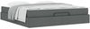 vidaXL Bettgestell mit Matratze 2 pcs Dunkelgrau Stoff 3399509 Bild 3