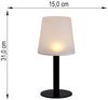 3x LED Solarleuchte, Tischlampe, schwarz weiß, H 31 cm Bild 5
