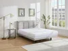 Vente-unique - NISATIO Bett Stoff Grau - B 219 cm x H 107 cm x L 186 cm Bild 1