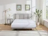 Vente-unique - NISATIO Bett Stoff Grau - B 219 cm x H 107 cm x L 186 cm Bild 2