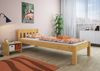Erst-Holz Einzelbett Natur 100x200 Bett, Rollrost Senkrechte Balken Bild 2