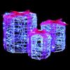 vidaXL Geschenkbox Dekoration 3 pcs Blau 20 x 20 x 21 cm Acryl 42019086 Bild 5