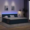 vidaXL LED-Speicherbett mit Matratze Dunkelblau 200 x 200 cm Samt 3371419 Bild 5