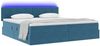 vidaXL LED-Speicherbett mit Matratze Dunkelblau 200 x 200 cm Samt 3371419 Bild 3