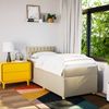 vidaXL Boxspringbett mit Matratze Creme 100x200 cm Stoff 3288903 Bild 4