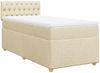 vidaXL Boxspringbett mit Matratze Creme 100x200 cm Stoff 3288903 Bild 3