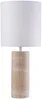 Vente-unique - ZAPANA Table lamp Stein BeigeWeiß - B 25 cm x H 58 cm x L 25 cm Bild 2