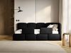 Selsey 'Cloudy' Kinderbett 90x200, mit Matratze, Rausfallschutz, Kopfteil rechts, Schwarz Bild 2
