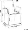 Gartenstuhl 4er Set CARAVINO Metall Hellbeige Bild 2