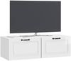 vidaXL Wandmontierter TV-Schrank Hochglanz Weiß 98 x 41 x 30 cm 899379 Bild 2
