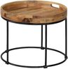 vidaXL Couchtisch Massivholz Mango und Stahl 50x40 cm 246672 Bild 3