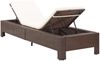 vidaXL Sonnenliege mit Auflage Braun Poly Rattan 46235 Bild 5