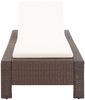 vidaXL Sonnenliege mit Auflage Braun Poly Rattan 46235 Bild 4