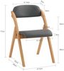 SoBuy FST92-SGX2 2 Klappstühle, Massivholz, Lackiert, Dunkelgrau, 59 x 76,99 x 47,5 cm Bild 3