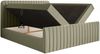 Selsey 'Saliano' Boxspringbett mit Bettkasten, Topper und Chenille-Bezug, Olivgrün, 200x200 cm Bild 4